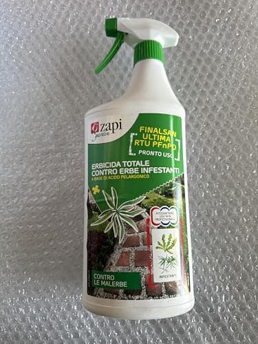 Erbicida totale contro erbe infestanti, a base di acido pelargonico, pronto uso, 1 litro