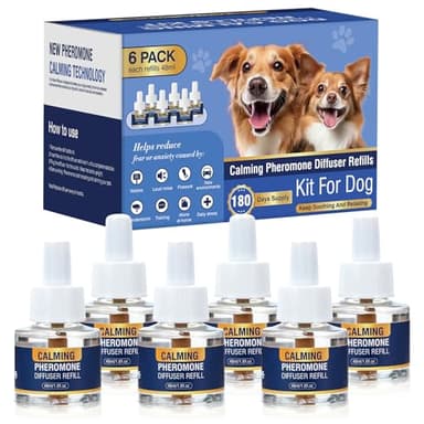 Feromoni Per Cani Calmante Tranquillit Calmanti Cane Calm Antistress Irrequieti Stressati Per Rilassanti E Tranquillanti Ridurre il Comportamento Ansioso 6 xDiffusore Ricariche da 48 Ml Insapore