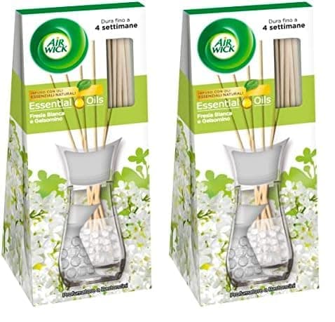 Airwick Fresia Bianca e Gelsomino Profumatore ambiente bastoncini 25 ml (Confezione da 2)