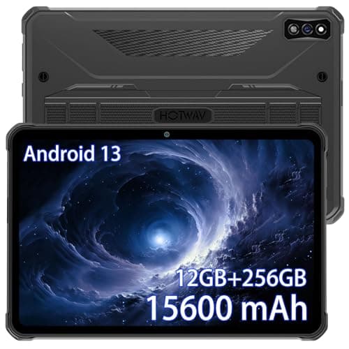 HOTWAV R7 Rugged Tablet 10.1 pollici, 15600mAh 12GB+256GB (TF 2TB) Android 13 Tablets Robusto Octa-core Tablet in Offerta, IP68/69K Giroscopio,16MP Fotocamera,4G LTE/5G WIFI/GPS