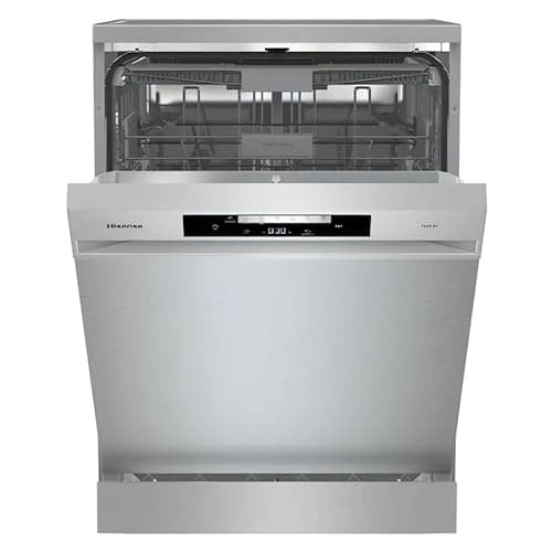 Hisense HS643C90X Lavastoviglie Libera Installazione16 Coperti 6 Programmi 3 Cestelli AutoDry Classe C Dual display Silver 3 bracci programma rapido