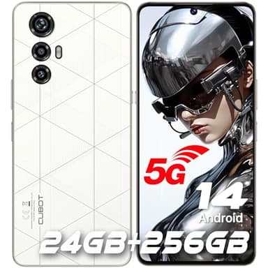 CUBOT MAX 5 Smartphone 5G (2024) - 24GB+256GB Telefono Android 14, 144Hz 6.95" FHD+ Cellulare, 100MP Telefoni Cellulari, 5100mAh/33W, Dual SIM 5G/Raffreddamento/Face ID/Fingerprint/NFC/WIFI 6 (Bianco)