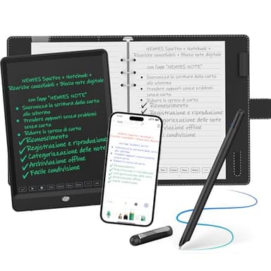 NEWYES SyncPen 3.0 Set - Smart Pen Sincronizza i Tuoi Appunti Dallo Schermo e Dalla Carta, Penna Intelligente Salva le Tue Note e Condividi le tue Note Scritte a Mano, Compatibile con iOS e Android