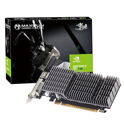 MAXSUN Scheda Video NVIDIA GEFORCE GT 710 2GB Scheda grafica GPU,Low Profile per HTPC Compatti e Build Low Profile Passive, Incluso Bracket Aggiuntivo I/O