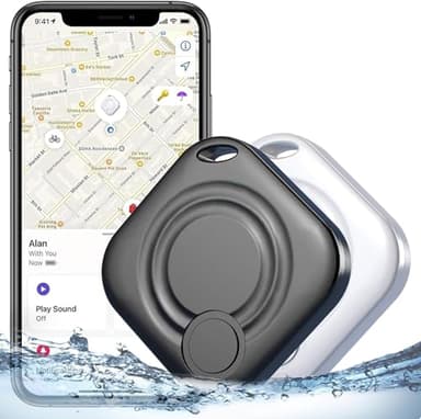 Smart Tracker Tag,Bluetooth Localizzatore,Trovare Chiavi/Zaini/Animali/Bambini,Batteria Sostituibile,Compatibile con IOS(2 Pezzi) (Black and White)