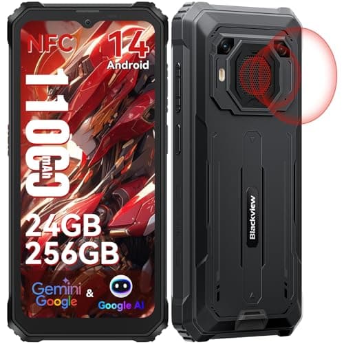 Blackview BV6200Plus Android 14 Rugged Smartphone, 11000mAh/18W, 98dB Altoparlante, 24(8+16)GB+256GB/2TB Telefono Indistruttibile, Octa-core, 6.56"HD+ 90Hz, Fingerprint/NFC/GPS/IP69K/2 Anni Garanzia