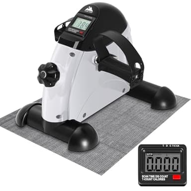 Mini Cyclette da Casa, Esercitatori Pedaliera Cyclette Fitness per Braccia e Gambe Pedaliera Regolabile Digitale Mani e Piedi Pedale con LCD Display