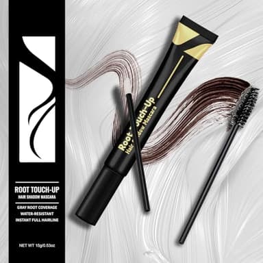 HAIOLORPRO Ritocco Ricrescita Capelli Castano Scuro, Mascara per Capelli Grigi, Stick Resistente all'Acqua per Mascara Capelli Bianchi per Donne, Correttore per Cuoio Capelluto, Riempitivo per Barba