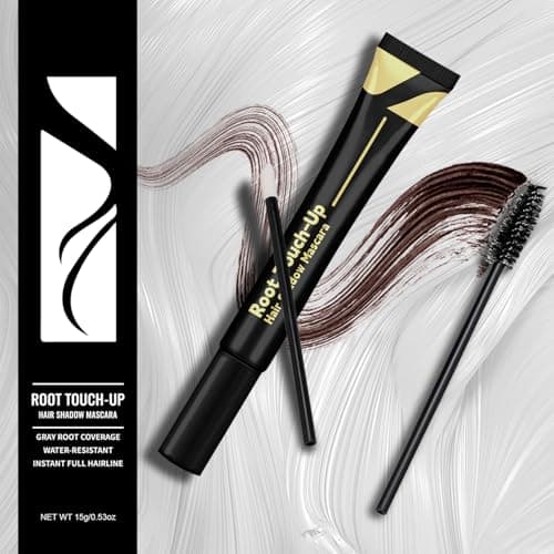 HAIOLORPRO Ritocco Ricrescita Capelli Castano Scuro, Mascara per Capelli Grigi, Stick Resistente all'Acqua per Mascara Capelli Bianchi per Donne, Correttore per Cuoio Capelluto, Riempitivo per Barba