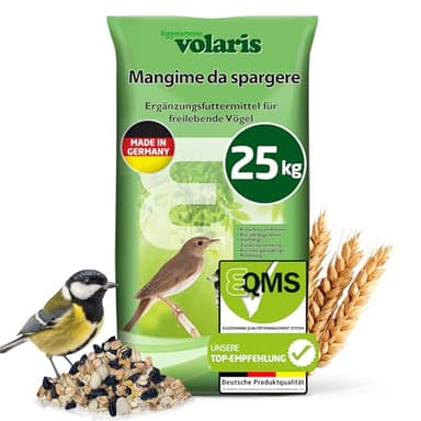 Eggersmann volaris 25 kg Volaris grani | Mangime per uccelli selvatici tutto l'anno | Semi di girasole per mangime per uccelli selvatici