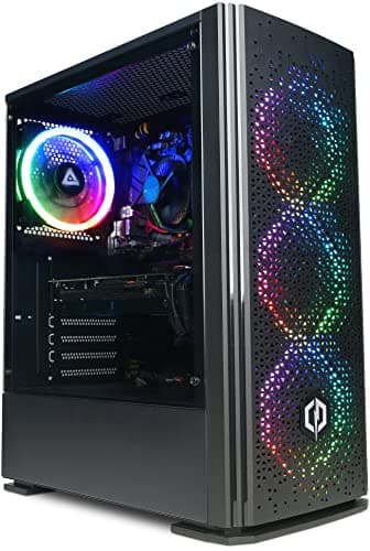 CyberpowerPC Wyvern PC Gaming - Intel Core i5-12400F, Nvidia RTX 4060 8GB, 16GB RAM, 500GB NVMe SSD, 650W 80+ PSU, Wi-Fi, Windows 11, Blaze RGB