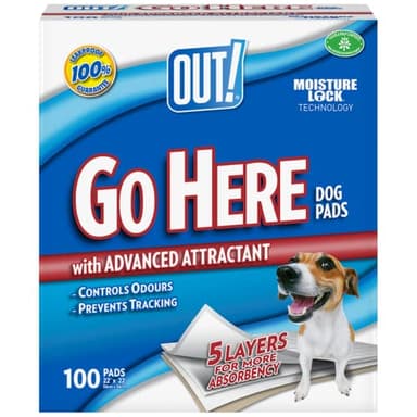 OUT! Vai qui assorbenti pad per cani e cuccioli, confezione da 100