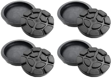 Wood Company Italy Set 4 Pezzi TAMPONI D. 125 mm per Ponti SOLLEVATORI 2 colonne ravaglioli Gomma tamponi in Vera Gomma, appoggi Gomma.