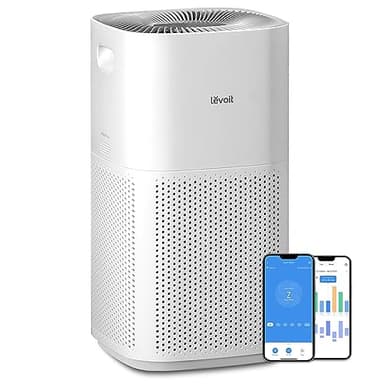 LEVOIT Smart Purificatore Aria per Grande Camera, CADR 697 m³/h fino a 147 ㎡, Filtro HEPA, Rimuove 99,97% di Allergie Polline Fumo Particelle, PM2.5 Monitor e Modalità Auto, Sensore di Luce