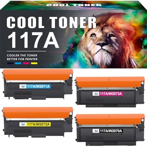 Cool Toner Cartuccia 117A compatibile con HP Color Laser MFP 178nw 179fnw 150nw 150a 178nwg 179fwg 178 179 150 W2070A W2071A W2072A W2073A 117A Inchiostro (nero ciano giallo magenta, confezione da 4)