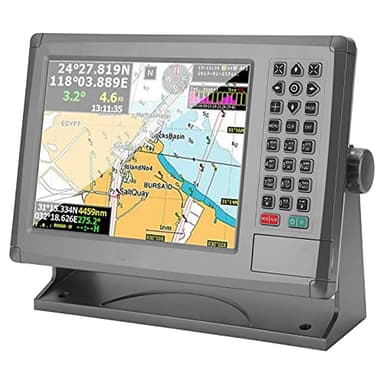 Navigatore marino con display LCD a colori da 10,4 pollici, Plotter cartografico marino impermeabile, Navigatore GPS con mappa, allarme trasmissione vocale, mappe globali, 200 percorsi 10.000 waypoint