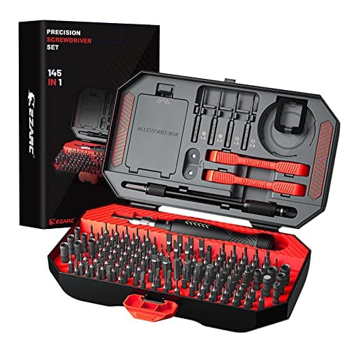 EZARC Set Cacciaviti Magnetici e Attrezzi di Precisione, 145 in 1 Professionali, Kit Riparazione per Cellulari, Orologio, Tablet, PC, Laptop, Occhiali, etc