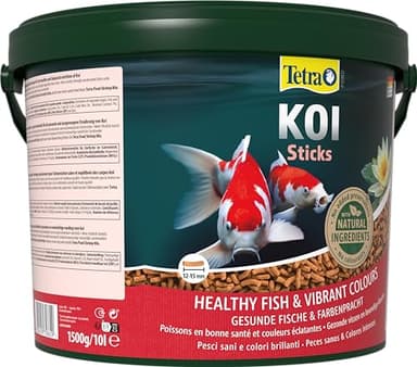 Tetra Pond Koi Sticks - Fodera Koi per pesci colorati e una migliore qualità dell'acqua, secchio da 10 l