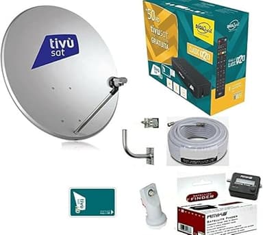 KIT SAT SATELLITE COMPLETO TIVU' SAT CON DECODER+SMART CARD