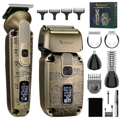 Scttomon Foglio Rasoi Per Gli Uomini Barba Trimmer Per Gli Uomini Rasoio Elettrico Per Gli Uomini Testa Calva Capelli Kit Da Barba Cordless Impermeabile