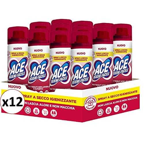 ACE Spray Igienizzante a Secco, Cartone da 12 Spray 75 ml