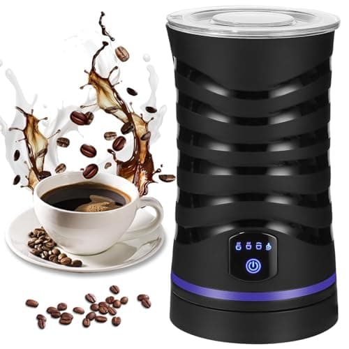 Montalatte Elettrico 4 in 1, Montalatte Elettrico Automatico, Spegnimento Automatico, Montalatte Silenzioso Per Latte Caldo, Caffè, Cappuccino, Macchiato, Cioccolata Calda