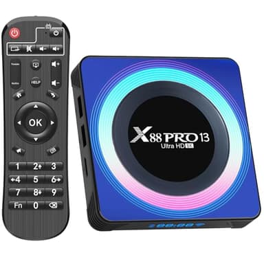 Android tv box,X13 tv box Android 13.0 4GB RAM 32GB ROM RK3528 Quad-Core 64bit Cortex-A53 Mali 450 MP2 GPU Support 8K 3D 1080P 2.4/5.0GHz WIFI BT5.0 10/100M Ethernet DLNA HDMI 2.0 H.265 Smart TV BOX