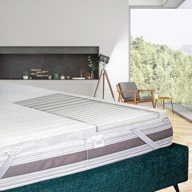 vimavì Topper Memory Foam 160x190 – Topper Materasso Matrimoniale - Rinfrescante - Ortopedico - 5cm - Correttore Rigidità – Respirabile - Sfoderabile - Auto Massaggiante - Disp. Medico - Made in Italy