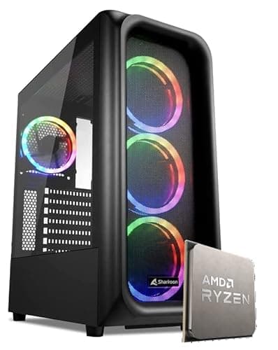 EMCA4 Computer Gaming PC Assemblato Ryzen 5 5600 - RTX 4060 8GB - M.2 1TB nvme - Ram 16GB DDR4 3200Mhz - ARGB - Windows 11