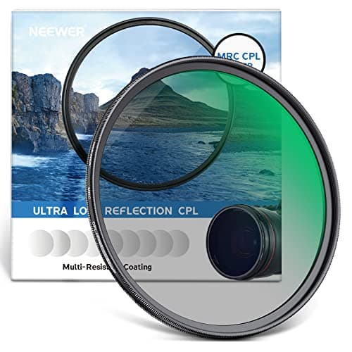 NEEWER Filtro CPL da 52mm, Filtro Polarizzatore Circolare Ultra Sottile con Rivestimento Nano Multi Resistente a 30 Strati, Riduce Riflessi e Abbaggliamenti, Aumenta Contrasto, Vetro Ottico HD