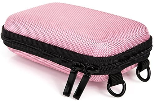 Baxxtar Hardcase PURE PINK S Borsa Custodia per fotocamere compatte con tracolla e passante per cintura - in Pink Rosa - CyberShot DSC WX350 W810 W830 - Pixpro FZ43 FZ51 FZ55 - Realishot DC5200 ...