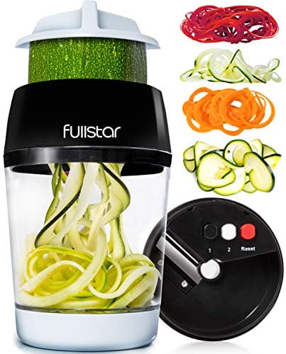 Spiralizzatore di Verdure Taglia Verdure a Spaghetti - Affetta Verdure Spiralizer - Affettatrice a Spirale Manuale Tagliaverdure Julienne Spaghetti Zucchine Attrezzo (4-in-1)