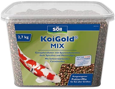 Söll KoiGold Mix 7 L – Cibo Koi con oligoelementi e vitamine per la nutrizione completa di Koi nel laghetto Koi, laghetto da giardino, stagno per pesci