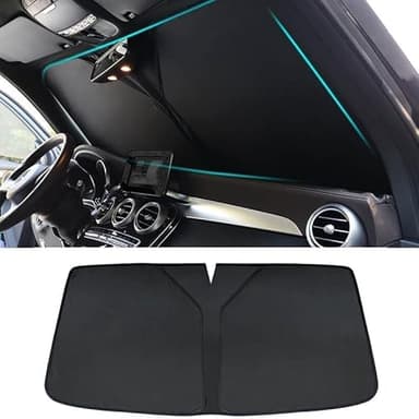 TONTEK Parasole per Parabrezza Auto, per Jeep Avenger Grand Cherokee, Anti-UV, Parasole per Finestrino Anteriore, Accessori Decorativi,Black