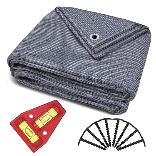 Tappeto Da Campeggio 250X400Cm - Blu/Grigio - Altamente Robusto E Lavabile (Hdpe) + Inclusi: 8 Picchetti