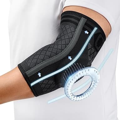 CAMBIVO Tutore Epicondilite Gomito x2 con Cuscinetto in Gel e Doppio Stabilizzatore, Gomitiera per Epicondilite, Gomitiere Palestra Fascia per Gomito del Tennista, Tendinite, Pallavolo, Powerlifting