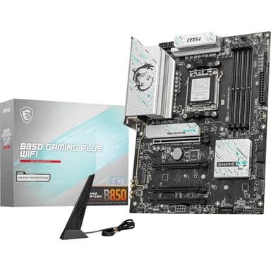 MSI B850 GAMING PLUS WIFI, Scheda madre ATX - Supporta i processori AMD Ryzen 9000/8000 / 7000, AM5 - Memory Boost DDR5 8200+ MT/s (OC), PCIe 5.0 x16 e 4.0 x16, M.2 Gen5, Wi-Fi 7, 5G LAN