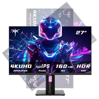 KTC Monitor 4K UHD(3840x2160) 160Hz Monitor Gaming 27 Pollici-Pannello FAST IPS Schermo PC 1ms GTG, HDR400 132% sRGB, HDMI2.1/DP1.4, VESA, Altezza/Inclinazione/Piroettamento/Orientamento, H27P22S