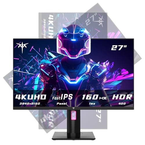 KTC Monitor 4K UHD(3840x2160) 160Hz Monitor Gaming 27 Pollici-Pannello FAST IPS Schermo PC 1ms GTG, HDR400 132% sRGB, HDMI2.1/DP1.4, VESA, Altezza/Inclinazione/Piroettamento/Orientamento, H27P22S