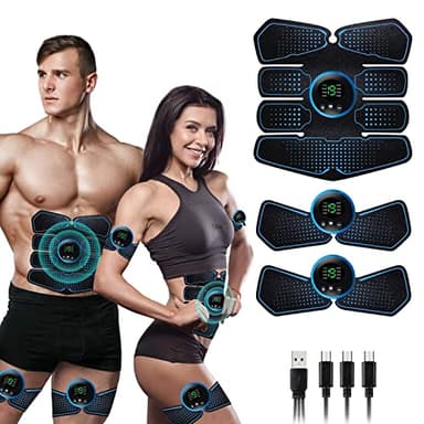 Queath Elettrostimolatore Muscolare, Cintura Elettrostimolatore per Addominali, ABS Trainer/Toner per Addome/Braccio/Vita/Gambe