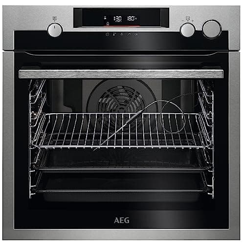 AEG Serie 7000 Forno da Incasso a Vapore Multifunzione, Capacità 72 L, BSE578271M, SteamCrisp con Pulizia Pirolitica, Classe A+, Termosonda, Acciaio Inox Antimpronta
