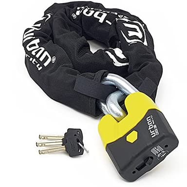 URBAN U8K120 Lucchetto Antifurto Catena Alta Sicurezza Livello 20 Omologazione SRA, Made in EU, Acciaio Cementato ø15, 120 cm