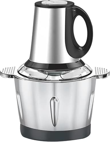 SQUADO Tritacarne Elettrico 300W in Acciaio Inox da 3L, 2 Velocità, Protezione dal Surriscaldamento, 4 Lame in Acciaio per Carne, Verdura e Frutta