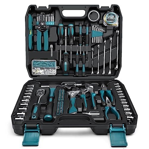 Sundpey 281 Pezzi Cassetta Attrezzi Completa - Attrezzi da Lavoro Portatile per Uomini e Donne Valigia Attrezzi Set Completo di Chiavi a Bussola Set di Cacciaviti Chiavi a Brugola Metriche Pinze