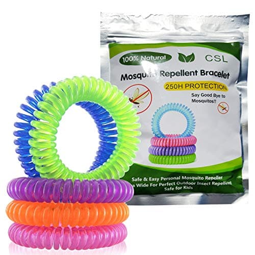 Confezione da 10 braccialetti anti-zanzare, del tutto naturali, senza DEET e impermeabili, per adulti e bambini, confezionati