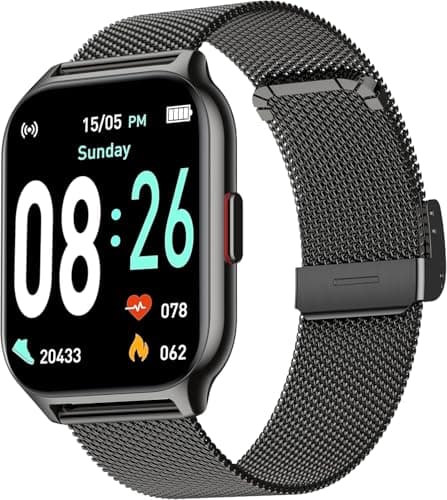 ZOSKVEE Smartwatch Uomo Donna, Effettua/Rispondi alle Chiamate, 2.0" Fitness Orologio, 100+ Modalità Sportive, Monitoraggio SpO2/Sonno/Pressione Sanguigna/Frequenza Cardiaca, Compatibile iOS/Android