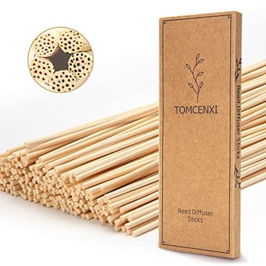 T&Cx 120PCS Bastoncini per diffusore a Bastoncini, Bastoncini in Legno di Rattan Naturale da 25 cm, ricariche per diffusore, Bastoncini di Ricambio per diffusore di aromi di Olio Essenziale