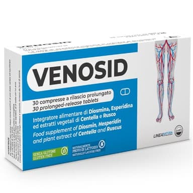 DIOSMINA + ESPERIDINA 400 mg Integratore per il Microcircolo Venosid 30 Compresse per Plesso Micro-Circolazione Gambe Vene Varicose Gambe Gonfie Capillari Rotti Agips