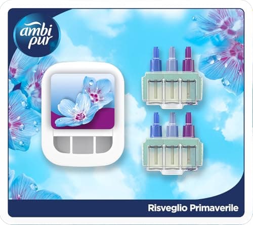 Ambi Pur 3volution Profumatore Per Ambienti Lenor Risveglio Primaverile Starter Kit 20ML, Ambipur 3volution Profumatore Per Ambienti Lenor Risveglio Primaverile Ricarica 20ML