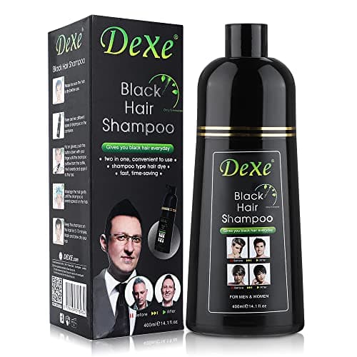 YUOLITA 400ml Shampoo Istantaneo per Capelli Neri, 100% Copertura Dei Capelli Grigi Shampoo 3 In 1 Shampoo Colorante Per Capelli Istantaneo Shampoo Per Uomo Donna